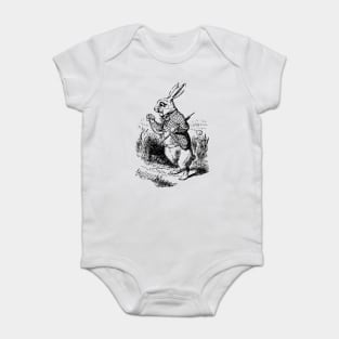 Alice in Wonderland | White Rabbit Checks His Watch | White Rabbit | Vintage Alice | Baby Bodysuit